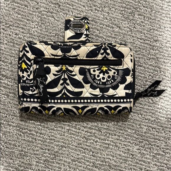 Vera Bradley Floral Black and White Women's Wallet - Picture 3 of 3